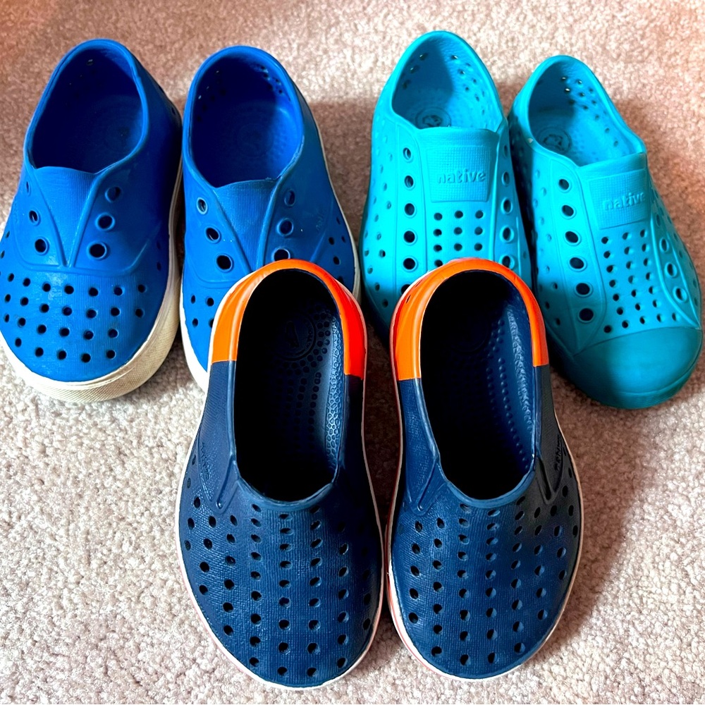 Lot of 3 Size 7 Native Boy Shoes